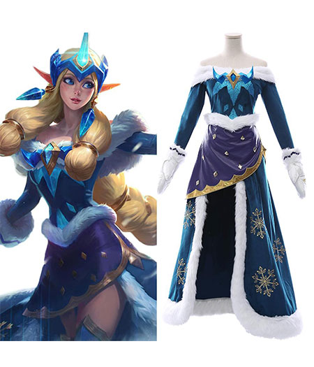 League of Legends : Soraka Winter Wonder Snow Ice Skin Costume Cosplay Acheter